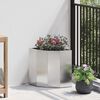 vidaXL Jardinière d'Angle Argent 30 x 30 x 35 cm Acier inoxydable