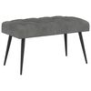vidaXL Banc avec capitonnage bouton Gris fonc&eacute; 80 x 40 x 46 cm Velours
