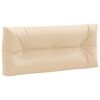 vidaXL Coussin de dossier de palette VIANEN 100 % polyester Cr&egrave;me