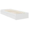 vidaXL Lit de Rangement Blanc 120 x 190 cm Bois d'ing&eacute;nierie