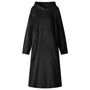 vidaXL Sweat &agrave; capuche couverture Noir s Flanelle