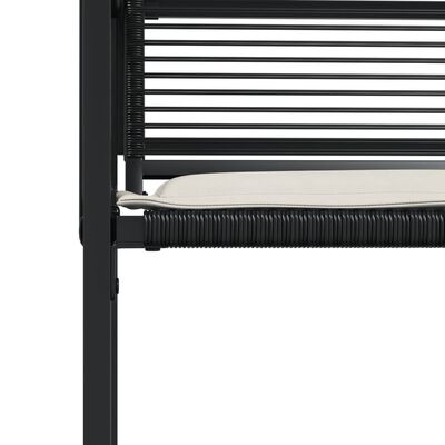 vidaXL Chaises de jardin lot de 4 avec coussins noir résine tressée