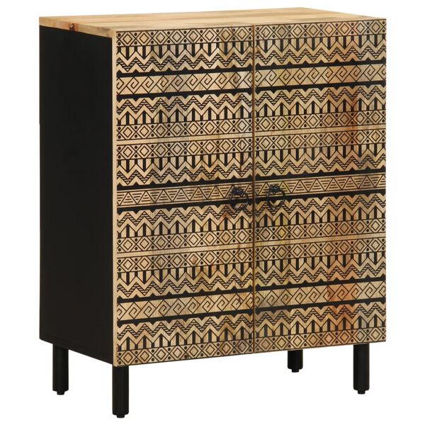 vidaXL Buffet 60x33,5x75 cm bois de manguier brut massif