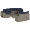 vidaXL Ensemble de canap&eacute; de jardin 11 pcs avec coussins gris r&eacute;sine tress&eacute;e