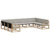 vidaXL Ensemble de canap&eacute;s d'ext&eacute;rieur 9 pc Blanc et gris clair