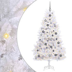 vidaXL Sapin de No&euml;l artificiel 180 cm PVC et Acier Blanc