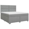 vidaXL Lit boxspring avec matelas Gris clair 160 x 200 cm Tissu
