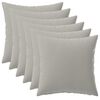 vidaXL Coussin avec oreiller HEERLEN 6 pi&egrave;ces Gris Polyester