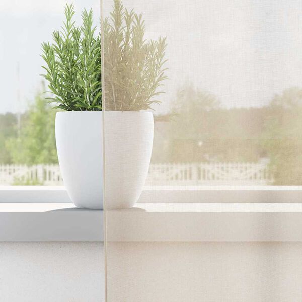 vidaXL Rideaux en voile avec passants 2 pcs cr&egrave;me