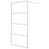 vidaXL Paroi de douche Argent&eacute; 100x195 cm Verre ESG transparent
