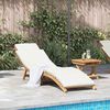 vidaXL Transat de jardin Marron 198 x 55 x 58,5 cm Bois de teck massif