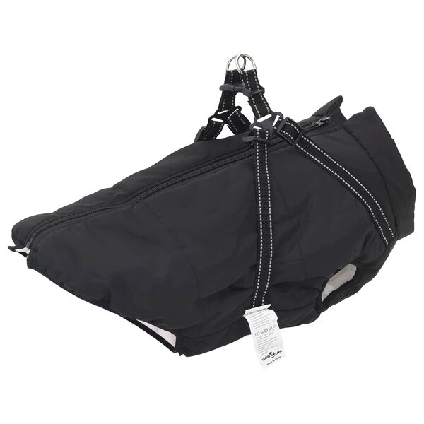 vidaXL Manteau pour chien Noir L48 Fleece et Polyester