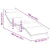vidaXL Transat Blanc crème 188 x 55 x 59 cm Bois de teck solide