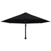 vidaXL Parasol mural avec mât en métal 300 cm Noir