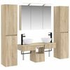 vidaXL Ensemble de mobilier de salle de bain 6 pcs Ch&ecirc;ne Sonoma