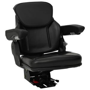 vidaXL Si&egrave;ge de tracteur avec suspension Noir 60 x 58 x 72 cm