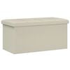 vidaXL Banc de rangement pliable Blanc 180 kg 80 L 77 x 38 x 38 cm Lin
