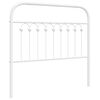 vidaXL T&ecirc;te de lit de remplacement m&eacute;tal blanc 100 cm