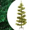 vidaXL Arbre de No&euml;l h&eacute;lico&iuml;dal pr&eacute;-&eacute;clair&eacute; et support vert 150 cm PVC