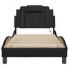 vidaXL Cadre de lit Viana avec LED sans matelas noir 90x200 cm