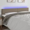 vidaXL T&ecirc;te de lit &agrave; LED Taupe 160x5x78/88 cm Tissu