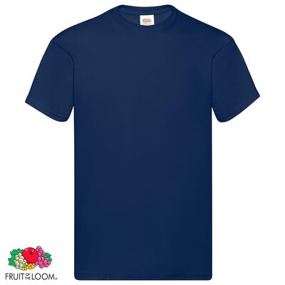 Fruit of the Loom T-shirts originaux 10 pcs Bleu XXL Coton