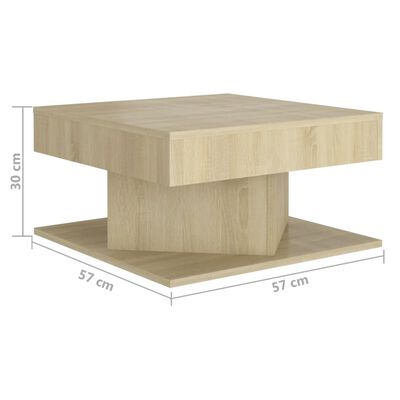 vidaXL Table basse Chêne sonoma 57x57x30 cm Bois d’ingénierie