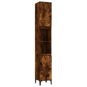 vidaXL Armoire de bain ch&ecirc;ne fum&eacute; 30x30x190 cm bois d'ing&eacute;nierie