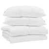 vidaXL Couette avec oreiller 3 pi&egrave;ces Blanc Microfibre