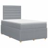 vidaXL Lit boxspring avec matelas Gris clair 120 x 200 cm Tissu
