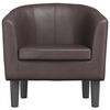 vidaXL Fauteuil marron similicuir
