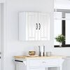 vidaXL Armoire murale de cuisine Lucca blanc brillant bois ing&eacute;nierie