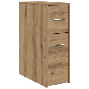 vidaXL Armoire de salle de bain &eacute;troite avec roulettes ch&ecirc;ne artisanal