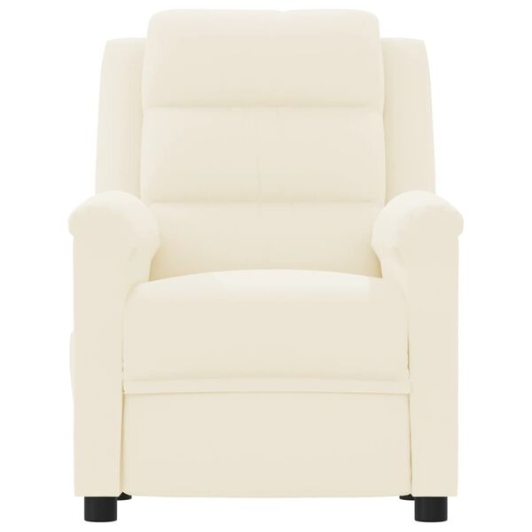 vidaXL Fauteuil de massage électrique Crème Similicuir