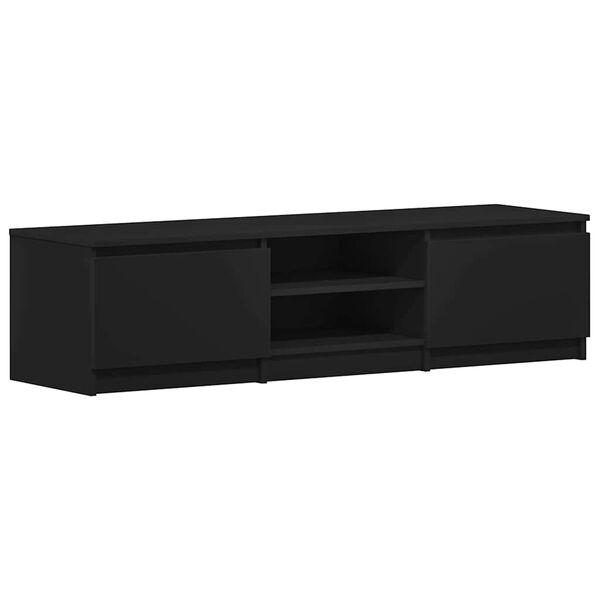 vidaXL Meuble TV Noir 140x40x35,5 cm Bois d'ingénierie