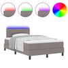 vidaXL Lit &agrave; ressorts avec matelas Taupe 120 x 200 cm tissu