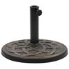vidaXL Socle rond de parasol Polyr&eacute;sine 19 kg Bronze