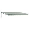 vidaXL Auvent r&eacute;tractable &eacute;lectrique Vert, Blanc, Anthracite 4 &times; 3 m