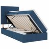 vidaXL Lit avec rangement et matelas Bleu 90 x 190 cm tissu