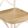 vidaXL Chaises à dossier croisé lot de 6 blanc bois de manguier massif
