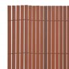 vidaXL Cl&ocirc;ture de jardin double face 90x400 cm Marron