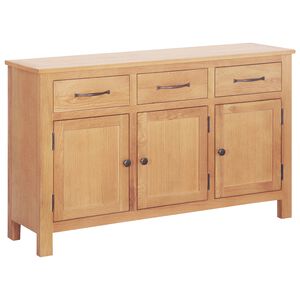 vidaXL Buffet Marron 112 x 33.5 x 70 cm Ch&ecirc;ne massif