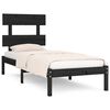 vidaXL Cadre de lit sans matelas noir 100x200 cm bois massif