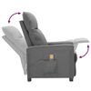 vidaXL Fauteuil de massage Gris clair Tissu