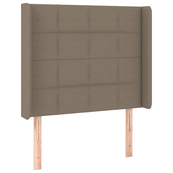 vidaXL T&ecirc;te de lit avec oreilles Taupe 103x16x118/128 cm Tissu