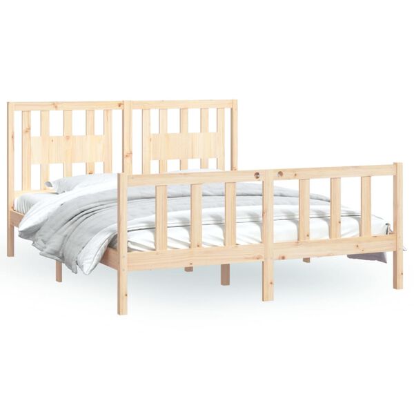 vidaXL Cadre de lit sans matelas bois massif de pin 160x200 cm