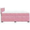 vidaXL Sommier &agrave; lattes de lit avec matelas Rose 140x190 cm Velours