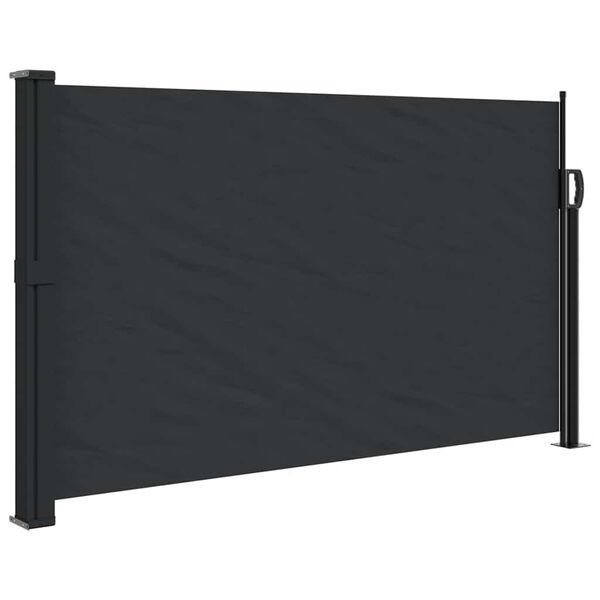 vidaXL Auvent latéral rétractable noir 120x600 cm