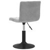vidaXL Chaise pivotante de salle &agrave; manger Gris clair Velours
