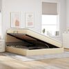 vidaXL Lit avec rangement et matelas avec matelas Cr&egrave;me 180 x 200 cm
